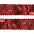 Тесьма с пайетками 3, шир. 20 мм/уп. 25+/-1 м, цвет красный - купить в Орле. Цена: 778.19 руб.