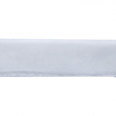 Лента бархатная нейлон, шир.12 мм, (упак. 45,7м), цв.01-белый - купить в Орле. Цена: 457.61 руб.