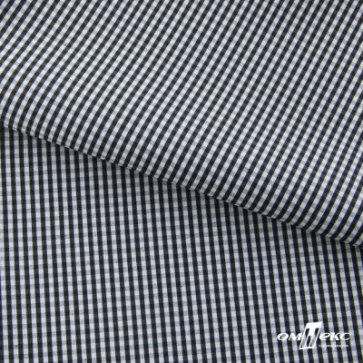 Ткань сорочечная Клетка Виши, 115 г/м2, 58% пэ,42% хл, шир.150 см, цв.6-черный, (арт.111) - купить в Орле. Цена 306.69 руб.