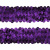 Тесьма с пайетками 12, шир. 30 мм/уп. 25+/-1 м, цвет фиолет - купить в Орле. Цена: 1 098.48 руб.