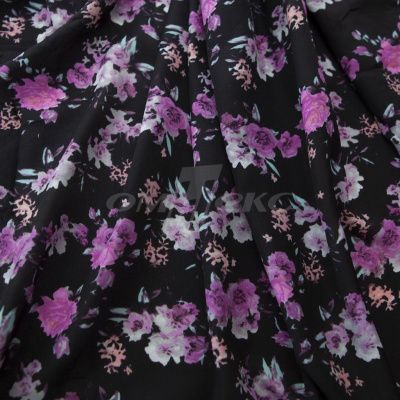 Плательная ткань "Фламенко" 20.1, 80 гр/м2, шир.150 см, принт растительный - купить в Орле. Цена 241.49 руб.