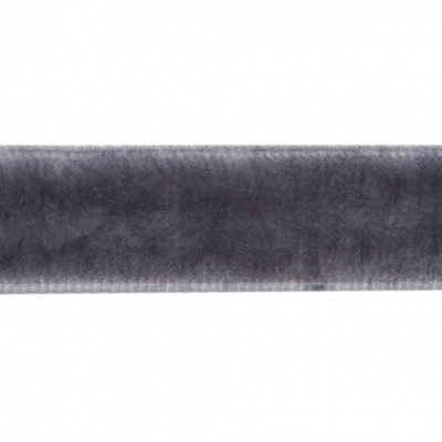 Лента бархатная нейлон, шир.12 мм, (упак. 45,7м), цв.189-т.серый - купить в Орле. Цена: 457.61 руб.