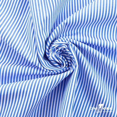 Ткань сорочечная Полоска Кенди, 115 г/м2, 58% пэ,42% хл, шир.150 см, цв.3-синий, (арт.110) - купить в Орле. Цена 306.69 руб.