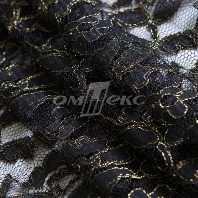 Кружевное полотно XD LACE 1-4, 80 гр/м2, шир.150см, цвет чёрный - купить в Орле. Цена 245.94 руб.