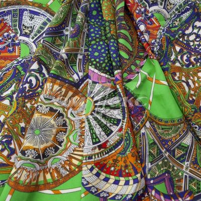Плательная ткань "Фламенко" 25.1, 80 гр/м2, шир.150 см, принт этнический - купить в Орле. Цена 243.96 руб.