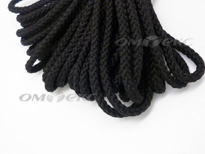 Шнур В-035 4 мм круп.плетение 100 м черный - купить в Орле. Цена: 156.40 руб.