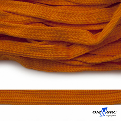 Шнур плетеный (плоский) d-12 мм, (уп.90+/-1м), 100% полиэстер, цв.267 - оранжевый - купить в Орле. Цена: 8.62 руб.