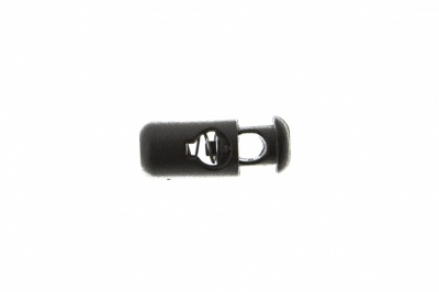 8108 Фиксатор пластиковый "Бочонок", 20х8 мм, цвет чёрный - купить в Орле. Цена: 1.31 руб.