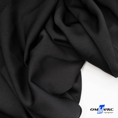 Ткань плательная Габриэль 100% полиэстер,140 (+/-10) гр/м2, шир. 150 см, цв. черный BLACK - купить в Орле. Цена 248.37 руб.