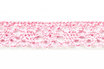 Тесьма кружевная 0621-1607, шир. 15 мм/уп. 20+/-1 м, цвет 096-розовый - купить в Орле. Цена: 302.42 руб.
