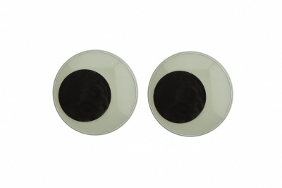 Глазки для игрушек, круглые, с бегающими зрачками, 40 мм/упак.20+/-2 шт, цв. -черно-белые - купить в Орле. Цена: 158.73 руб.