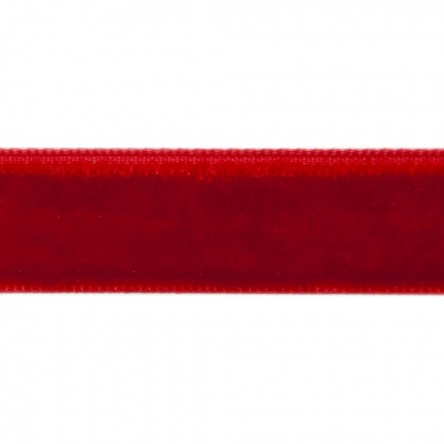 Лента бархатная нейлон, шир.12 мм, (упак. 45,7м), цв.45-красный - купить в Орле. Цена: 396 руб.