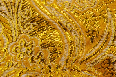 Ткань костюмная жаккард №12, 140 гр/м2, шир.150см, цвет жёлтый - купить в Орле. Цена 383.29 руб.