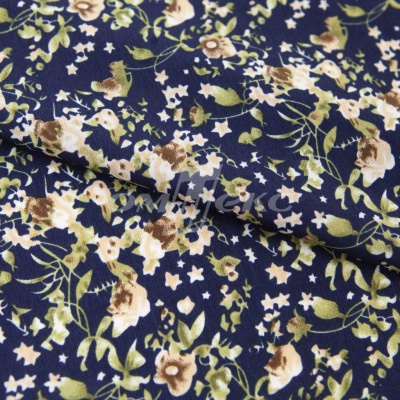 Плательная ткань "Фламенко" 1.1, 80 гр/м2, шир.150 см, принт растительный - купить в Орле. Цена 241.49 руб.