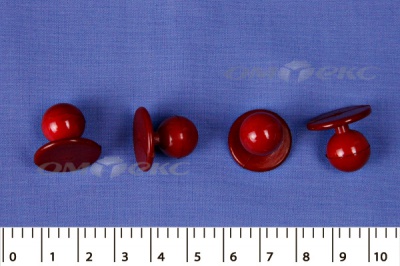 Пуговица поварская "Пукля", 10 мм, цвет красный - купить в Орле. Цена: 2.28 руб.