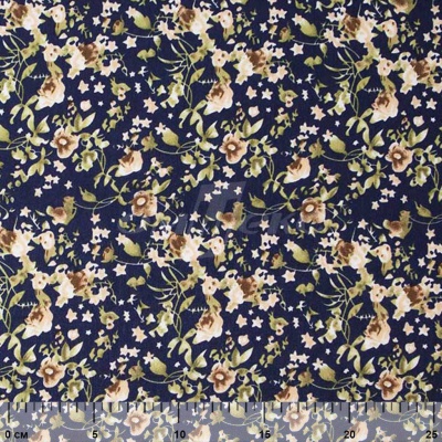 Плательная ткань "Фламенко" 1.1, 80 гр/м2, шир.150 см, принт растительный - купить в Орле. Цена 241.49 руб.