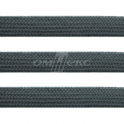 Шнур плетеный (плоский) d-12 мм, (уп.90+/-1м), 100% полиэстер, цв.272 - серый - купить в Орле. Цена: 8.62 руб.