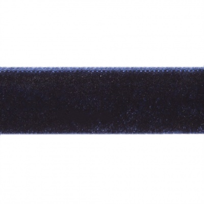 Лента бархатная нейлон, шир.12 мм, (упак. 45,7м), цв.180-т.синий - купить в Орле. Цена: 411.60 руб.