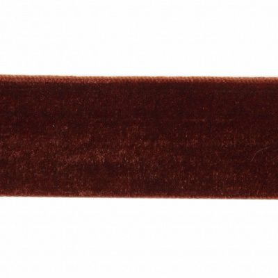 Лента бархатная нейлон, шир.25 мм, (упак. 45,7м), цв.120-шоколад - купить в Орле. Цена: 981.09 руб.