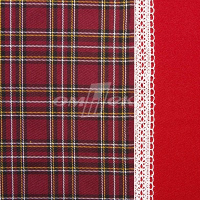 Ткань костюмная клетка 24379 2012, 230 гр/м2, шир.150см, цвет бордовый/бел/жел - купить в Орле. Цена 545.24 руб.