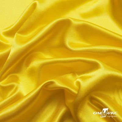 Поли креп-сатин 12-0643, 125 (+/-5) гр/м2, шир.150см, цвет жёлтый - купить в Орле. Цена 157.15 руб.