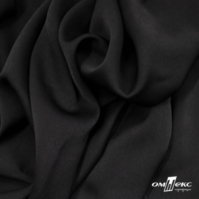 Ткань плательная Габриэль 100% полиэстер,140 (+/-10) гр/м2, шир. 150 см, цв. черный BLACK - купить в Орле. Цена 248.37 руб.