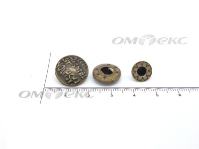 Кнопки металл 15 мм альфа антик с рис.№3  - купить в Орле. Цена: 2.90 руб.