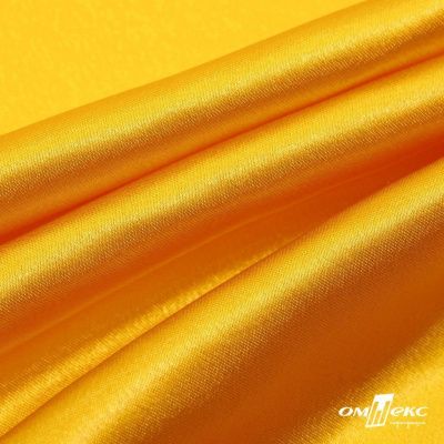 Поли креп-сатин 13-0859, 125 (+/-5) гр/м2, шир.150см, цвет жёлтый - купить в Орле. Цена 155.57 руб.