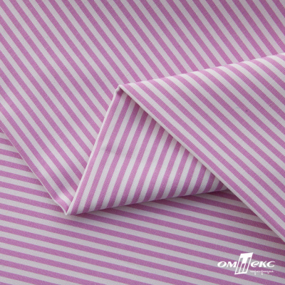 Ткань сорочечная Полоска Кенди, 115 г/м2, 58% пэ,42% хл, шир.150 см, цв.1-розовый, (арт.110) - купить в Орле. Цена 306.69 руб.