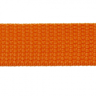 Стропа текстильная, шир. 25 мм (в нам. 50+/-1 ярд), цвет оранжевый - купить в Орле. Цена: 409.94 руб.
