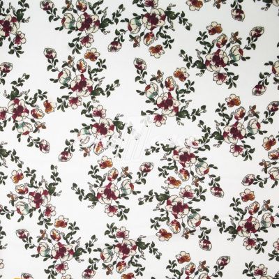Плательная ткань "Фламенко" 23.1, 80 гр/м2, шир.150 см, принт растительный - купить в Орле. Цена 264.56 руб.