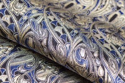 Ткань костюмная жаккард, 135 гр/м2, шир.150см, цвет синий№18 - купить в Орле. Цена 441.95 руб.