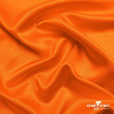 Поли креп-сатин 15-1263, 125 (+/-5) гр/м2, шир.150см, цвет оранжевый - купить в Орле. Цена 155.57 руб.