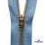 Молнии джинсовые металл т-5, 18 см латунь (YG), цв.-деним (231) - купить в Орле. Цена: 22.80 руб.