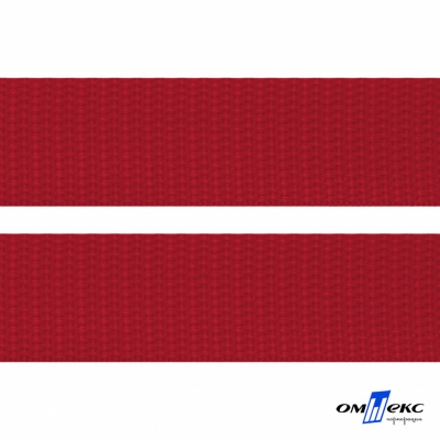 Красный- цв.171-Текстильная лента-стропа 550 гр/м2 ,100% пэ шир.40 мм (боб.50+/-1 м) - купить в Орле. Цена: 637.68 руб.
