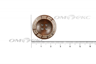 Пуговица деревянная круглая №53 (25мм) - купить в Орле. Цена: 3.68 руб.