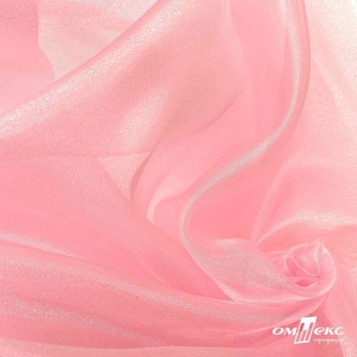 Ткань органза, 100% полиэстр, 28г/м2, шир. 150 см, цв. #47 розовая пудра - купить в Орле. Цена 86.24 руб.