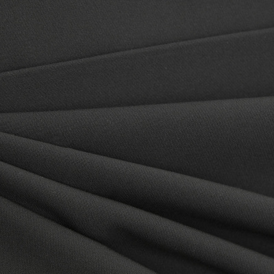 Костюмная ткань "Элис", 200 гр/м2, шир.150см, цвет чёрный - купить в Орле. Цена 306.20 руб.