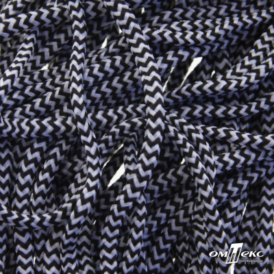 Шнурки #107-16, круглые 130 см, двухцветные цв.серый/чёрный - купить в Орле. Цена: 31.89 руб.