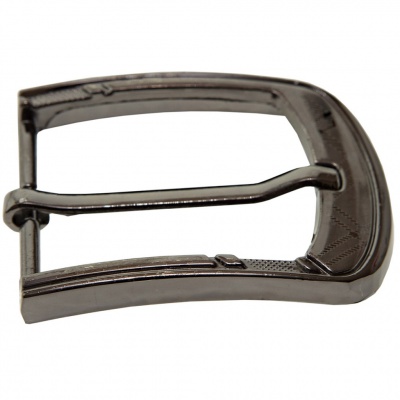 Пряжка металлическая для мужского ремня SC035#3 (шир.ремня 40 мм), цв.-тем.никель - купить в Орле. Цена: 43.93 руб.