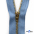 Молнии джинсовые металл т-4, 18 см латунь (YG), цв.-деним (231) - купить в Орле. Цена: 21.57 руб.