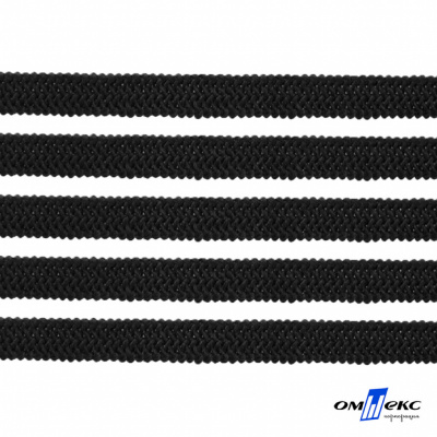 Лента эластичная вязанная (резинка) 4 мм (200+/-1 м) 400 гр/м2 черная бобина "ОМТЕКС" - купить в Орле. Цена: 1.78 руб.