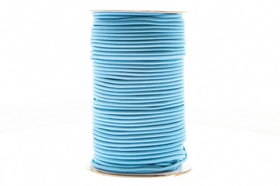 0370-1301-Шнур эластичный 3 мм, (уп.100+/-1м), цв.168 - голубой - купить в Орле. Цена: 459.62 руб.