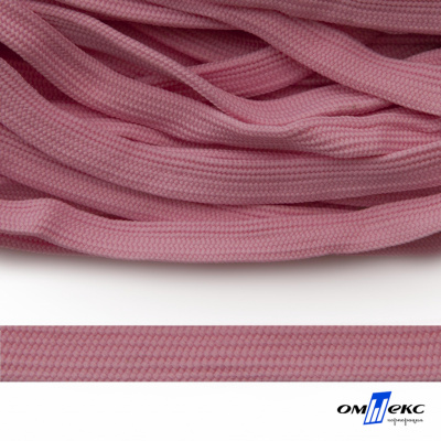 Шнур плетеный (плоский) d-12 мм, (уп.90+/-1м), 100% полиэстер, цв.256 - розовый - купить в Орле. Цена: 8.62 руб.