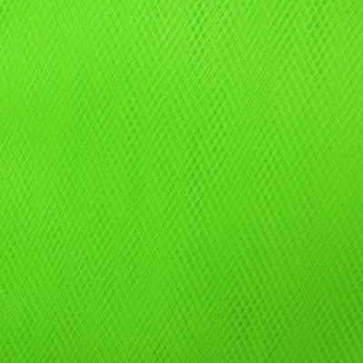 Фатин матовый 16-142, 12 гр/м2, шир.300см, цвет неон.зелёный - купить в Орле. Цена 101.95 руб.