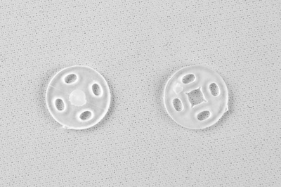 Кнопки пришивные пластиковые 10 мм, блистер 24шт, цв.-прозрачные - купить в Орле. Цена: 48.41 руб.