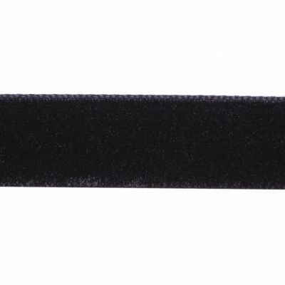 Лента бархатная нейлон, шир.12 мм, (упак. 45,7м), цв.03-черный - купить в Орле. Цена: 448.27 руб.