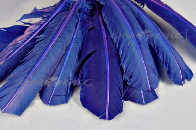 Декоративный Пучок из перьев, перо 23см/синий - купить в Орле. Цена: 12.34 руб.